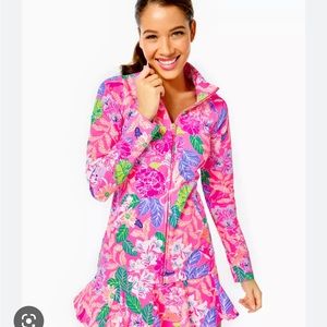Lilly Pulitzer Brittany Jacket UPF 50 Pink Isles Best of Friends size M